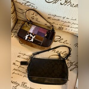 Two vintage Coach purses